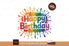 Colorful happy birthday splash celebration paint Product Image 1