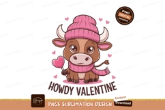 Cute Valentines Cow With Heart Lollipop Product Image 1