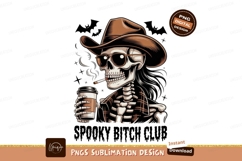 Skeleton cowboy smoking coffee sunglasses Product Image 1