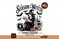 Witch reading book cauldron candle image Product Image 1