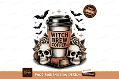 Coffee cup skulls roses bats stars image Product Image 1