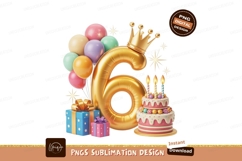 Golden Crown Balloons Cake Gifts birthday celebration Product Image 1