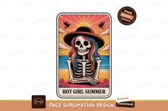 Skeleton woman beach sunset vibrant hair image Product Image 1