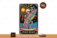 Skeleton surfer peace beach sublimation surfboard ocean Product Image 1