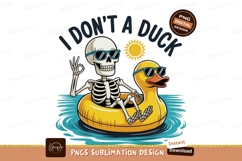Skeleton sunbathing on duck float sunglasses Product Image 1