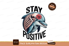 Blue dolphin skeleton flower pink Product Image 1