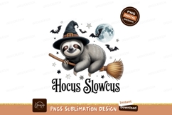 Witch sloth flying broomstick moon bats image Product Image 1