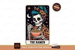 Skeleton eating noodles night sky ramen chopsticks Product Image 1