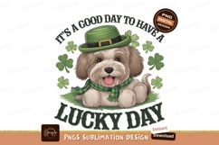 St Patricks Day Dog Sublimation Png Product Image 1