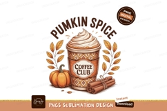 Pumpkin spice coffee with cinnamon and leaves image Product Image 1