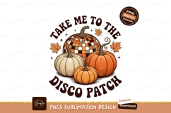 Pumpkins disco ball autumn leaves image Product Image 1