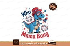 Patriotic dinosaur celebrates with fireworks rocket Product Image 1