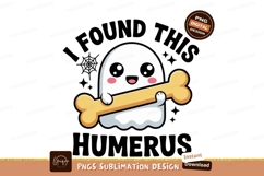 Cute ghost holding bone halloween funny Product Image 1