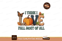 Orange pumpkin plaid butterfly fall autumn leaves Product Image 1