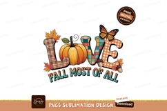Autumn love pumpkin butterfly acorns fall Product Image 1