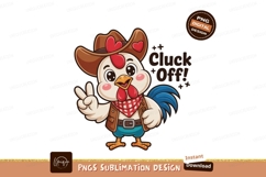 Cute cowboy chicken peace sign bandana Product Image 1