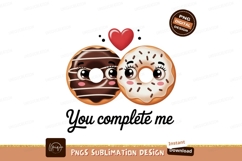 Chocolate vanilla donuts heart love Product Image 1