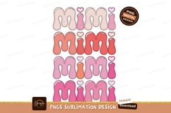 Mimi hearts retro groovy font image Product Image 1
