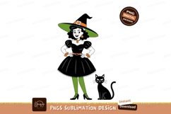 Green hat witch orange accents halloween costume Product Image 1
