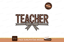 Leopard Teacher Sublimation Png Design Graphic Product Image 1