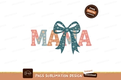 Floral Mama Word With A Bow Product Image 1