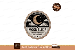 Crescent moon face celestial night sky image Product Image 1