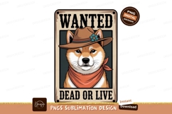 Wanted Dog Cowboy Hat Bandana image Product Image 1