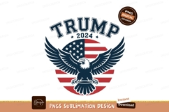 Eagle Trump American flag sublimation image Product Image 1