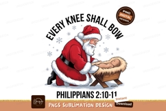 Santa Claus Bowing To Baby Jesus Product Image 1