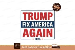 Trump fix America again slogan blue Product Image 1