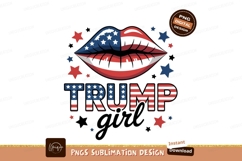 American flag lips and trump text stars Product Image 1