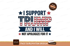 Support Trump American flag colors image Product Image 1