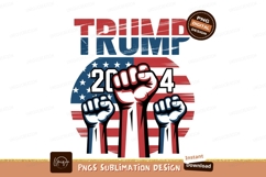 Format: Title: Trump Fist American Flag image Product Image 1