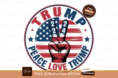 Victory hand american flag peace love trump image Product Image 1