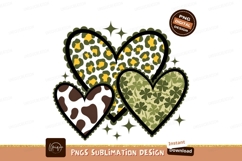 Heart Shapes With Prints Sublimation Png Product Image 1