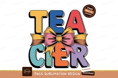 Colorful teacher bow graphic education school Product Image 1