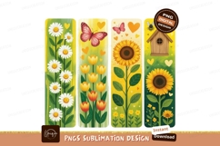 Daisy sunflower tulip butterfly bee birdhouse image Product Image 1
