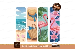 Tropical beach and flamingo designs ocean waves Product Image 1