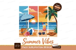 Beach umbrella drink sunglasses palm tree image Product Image 1