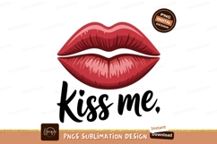 Red lips kiss sublimation mouth beauty Product Image 1
