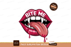 Red lips fangs tongue dripping blood image Product Image 1