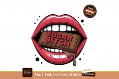 Red lips biting chocolate bar image Product Image 1