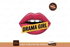 Red lips yellow tape drama girl image Product Image 1