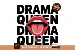 Red lips tongue dripping mouth Product Image 1