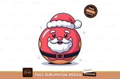 Festive donut character dressed as Santa Claus christmas Product Image 1