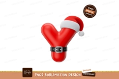 Red heart shape wearing santa hat and belt image Product Image 1