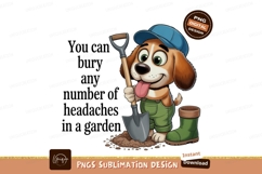 Cartoon dog gardener with shovel and boot image Product Image 1