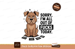 Grumpy dog with text cartoon illustration Product Image 1