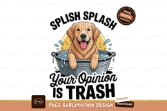 Golden retriever bathing happy dog image Product Image 1