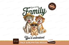 Happy dogs wearing hats and glasses family sunglasses Product Image 1